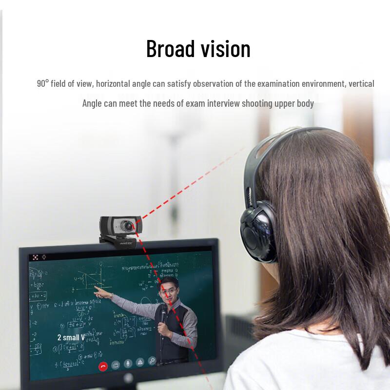 AONI C33 1080P HD USB Webcam with Manual Focus