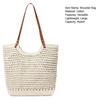 Crochet Shoulder Bag, Large Capacity Tote Bag, Lightweight Knit Handbag, Summer Beach Tote Purse for Women Holiday Commuting Daily Use