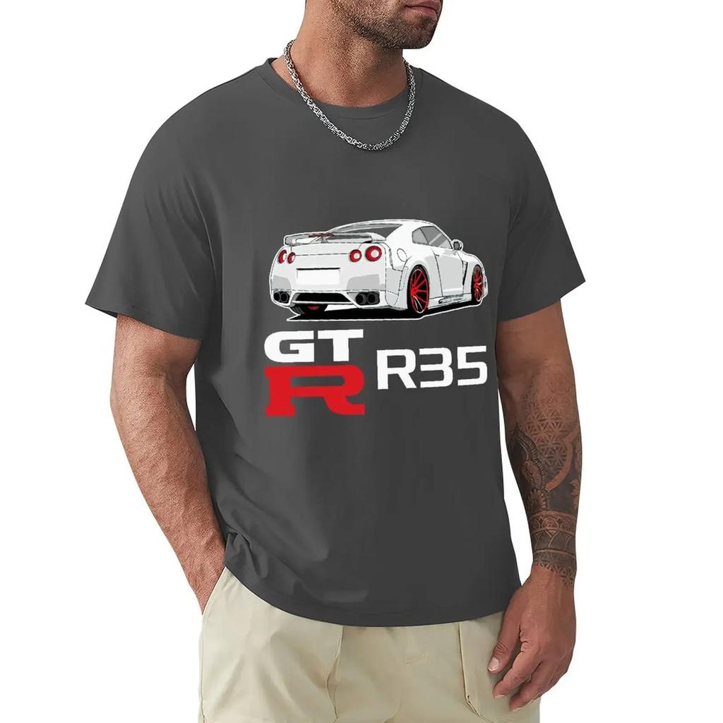 Monster Skyline R35 GTR Jdm Japanese Car Drift T Shirt Harajuku Short Sleeve T-shirt Cotton Graphics Tshirt Tops
