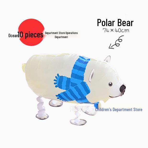 Cartoon Animal-Shaped Walking Pet Balloon for Children's Birthdays