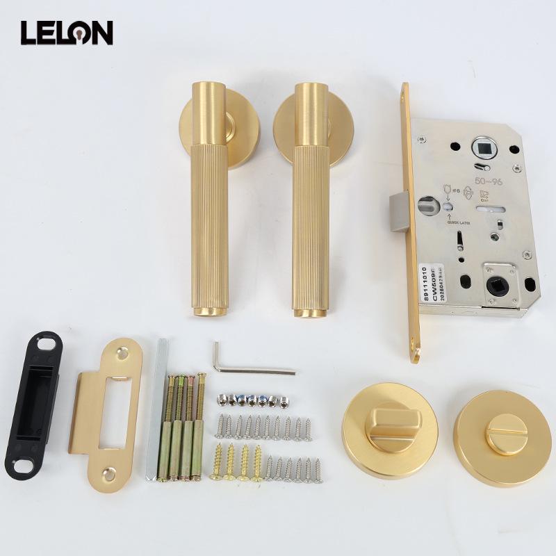 Zinc Alloy Split Handle Lock for Home, Hotel, and Bathroom Doors