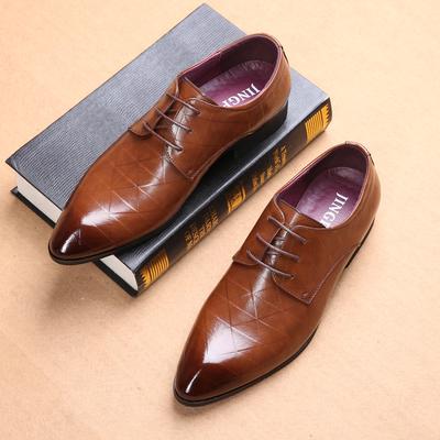 Neue Mode Herren Hochzeit Business Kleid Herren Spitzschuh Oxfords Herren Bürokleid Lederschuhe 2024