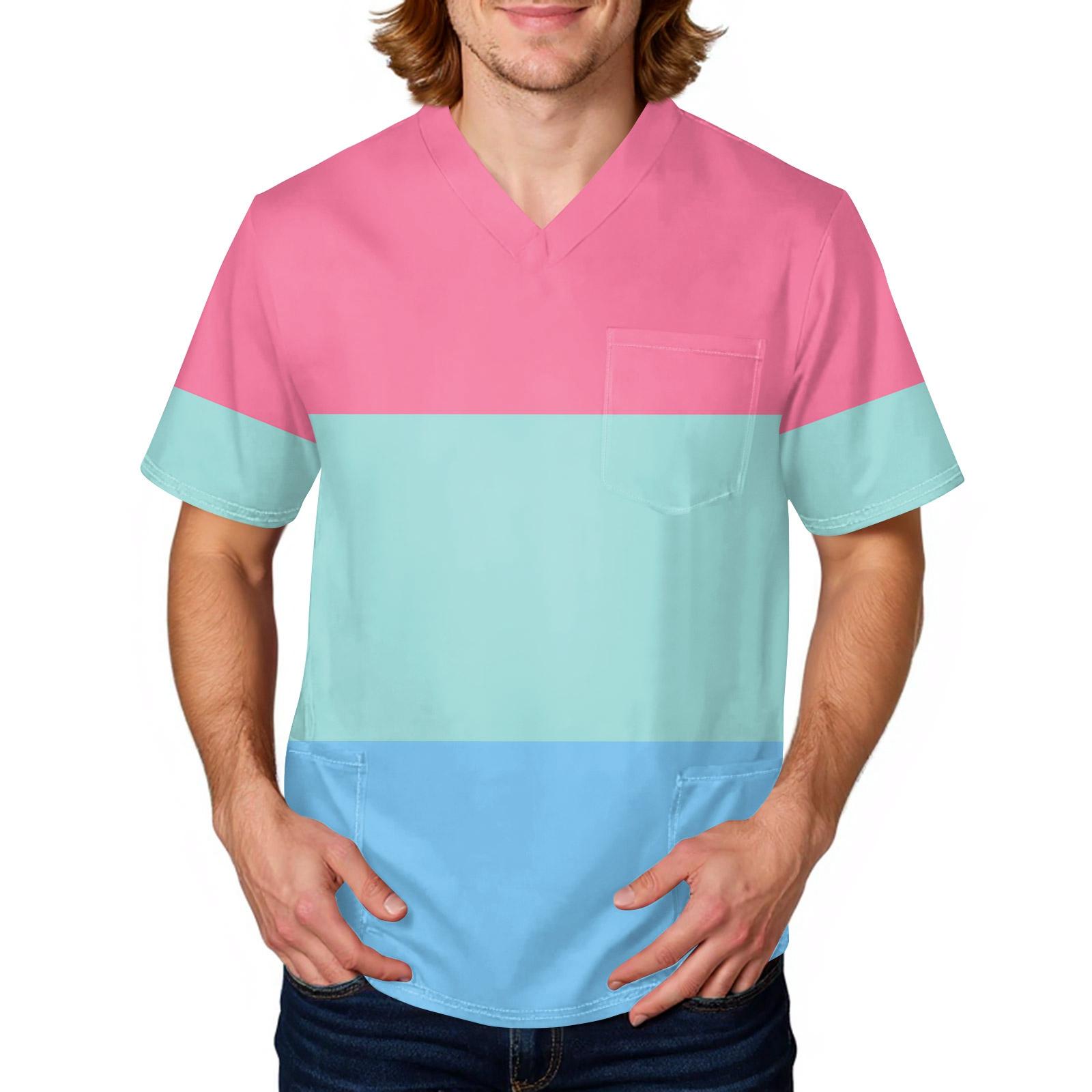 

Men s Tie, Gradient Print Top | V,Neck With Pockets, Comfort Fit For ,Care & Daily Work M