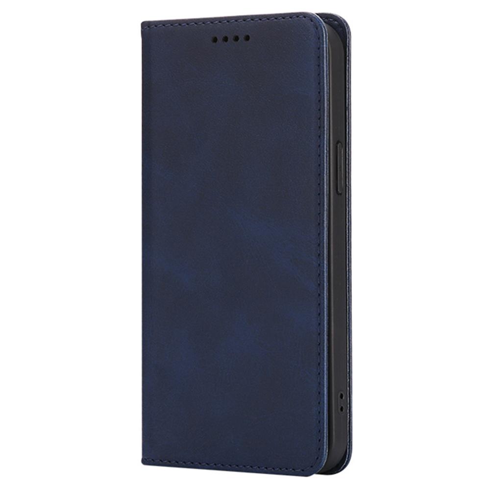 Für Samsung Galaxy A06s Hülle Brieftasche Kalbsleder Textur Leder Handyhülle mit Verdecktem Magnetverschluss