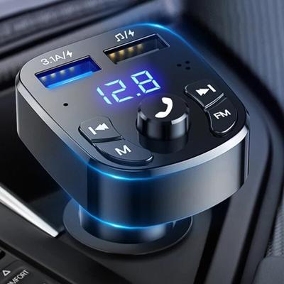 1/2 PIÈCES Lecteur MP3 de Voiture Double USB Chargeur Rapide Récepteur FM Bluetooth Compatible Bluetooth 5.0 Émetteur FM Clé USB