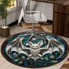 Stained Glass Bat round carpet Chair cushion Round Entryway Rug, Soft Round Rugs for Living Room, Bedroom, Circle Carpet decor gifts