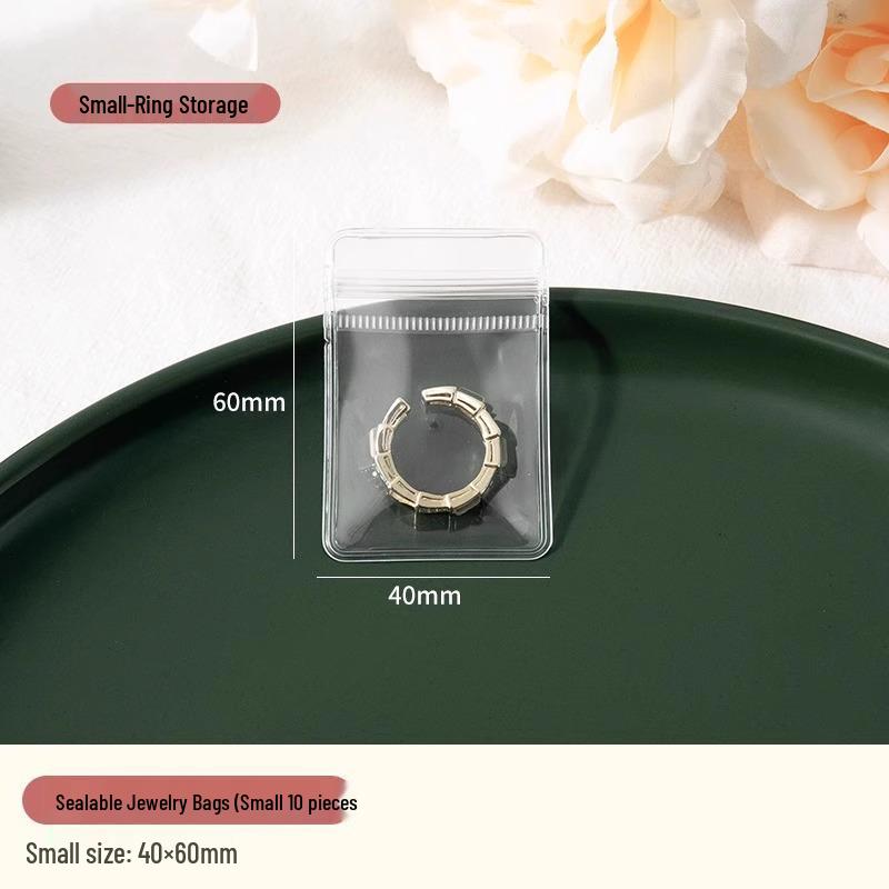 Transparent Anti-Tarnish Jewelry Bag for Earrings, Studs, Necklaces & Accessories
