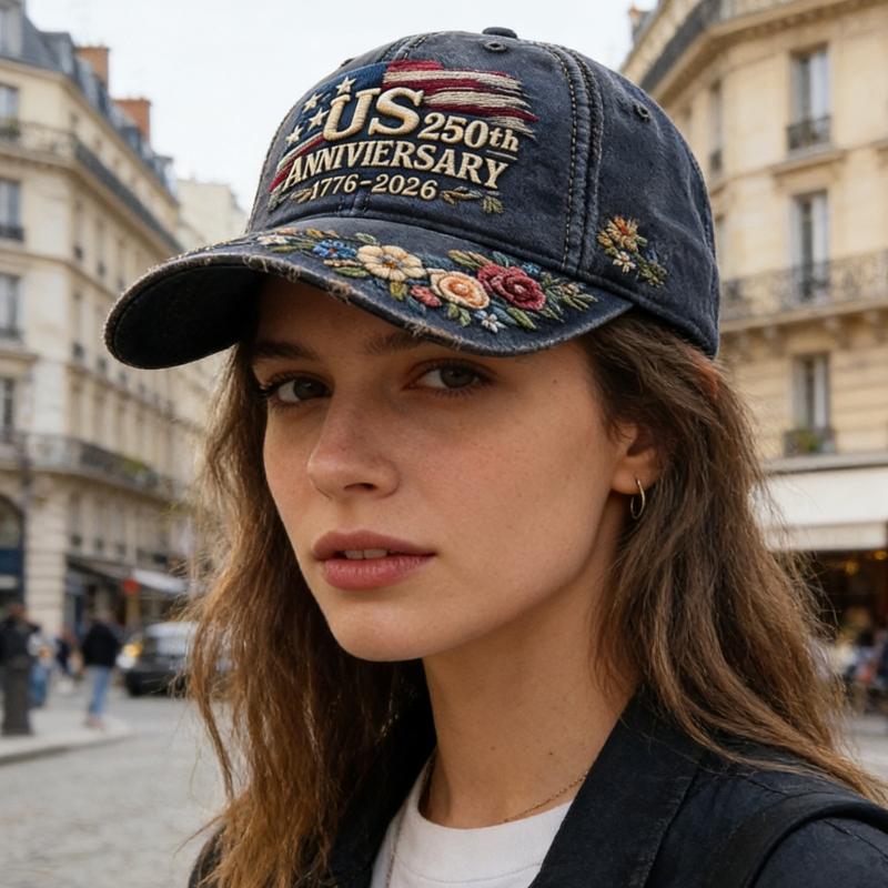 Breathable Cotton Cap For Outdoor Activities 250th Anniversary Of American Independence Lightweight Design