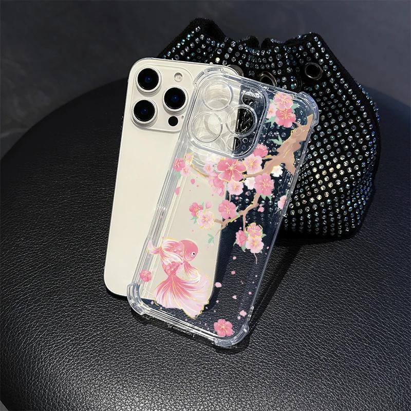 Lotus Flower Phone Case For Xiaomi POCO X7 F7 X5 X3 X4 NFC M3 M4 Pro F4 Mi 15 Ultra 15T Pro 12T 13T Shockproof Transparent Cover