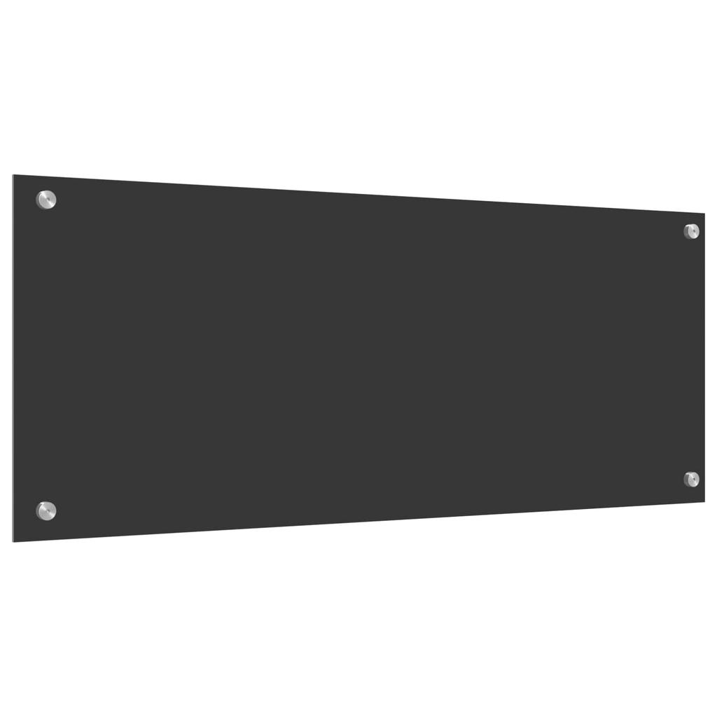 Kitchen Backsplash Dark Gray 100 x 40 cm Tempered Glass