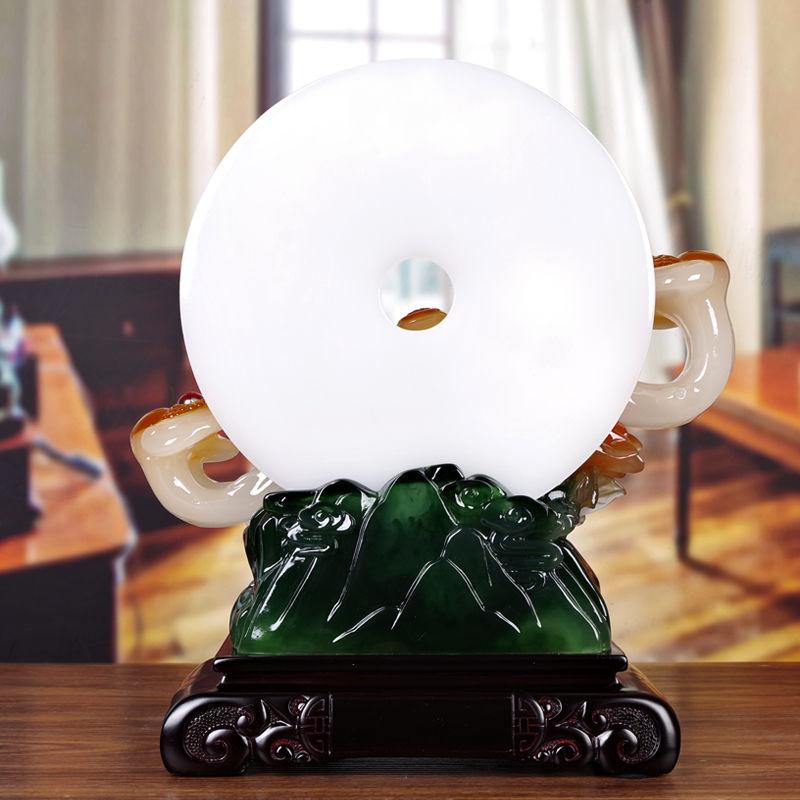 Jade Ruyi Sicherheits-Schnalle Dekoration Moderner Chinesischer Stil Wohnzimmer Weinschrank Reichtumsanziehende Dekoration