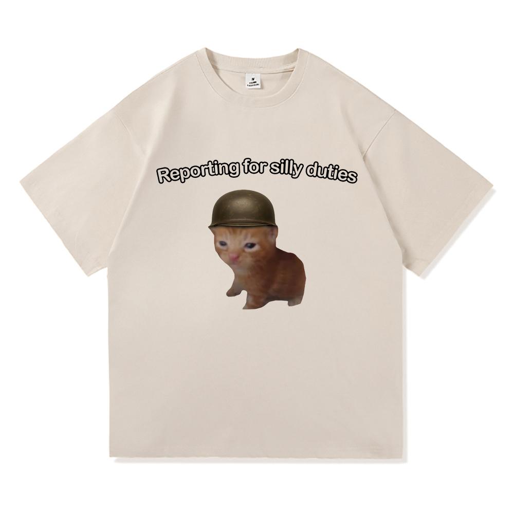 Y2k Funny Cat Meme T Shirt I Do Not Think Therefore I Do Not Am Men/women Clothing Harajuku High Quality Tops Cotton Tshirts