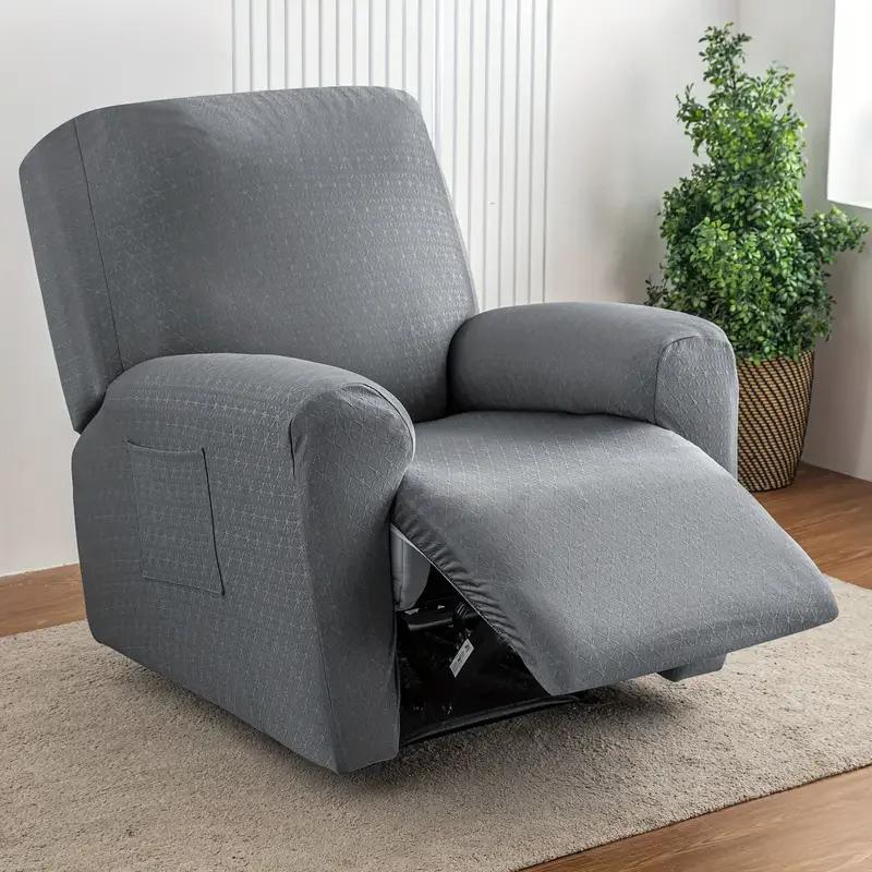 4pcs/set Recliner Sofa Covers for Living Room Jacquard Stretch Armchair Cover 1seater Relax Couch Slipcover Bedroom Home Decor
