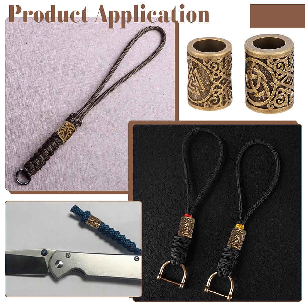 20 Stück 2 Stile Tibetischer Stil Legierungsperlen, Perlen mit großem Loch, Säule, Antikbronze, 15,5~16,5x11~12mm, Loch: 7,5mm, 10 Stück/Stil