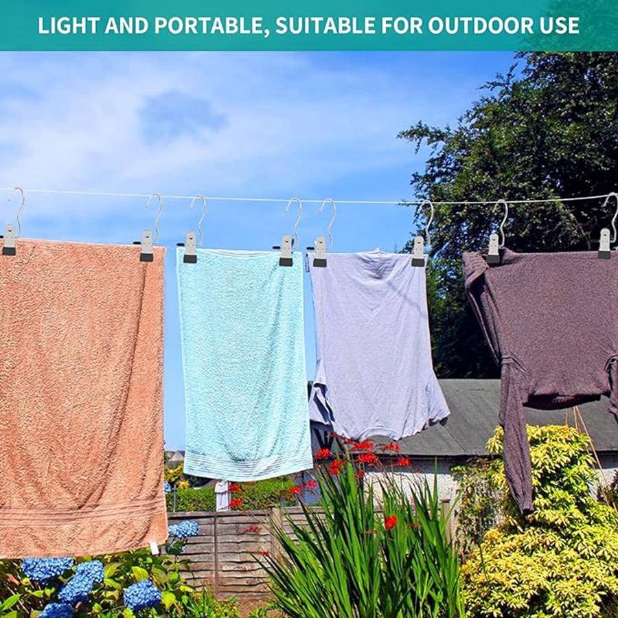 1 Stuk Roestvrijstalen Wasknijper Multifunctionele Kledingdroogklemmen met Haak Stevige Winddichte Kledingpinnen Sokken Handdoekhanger