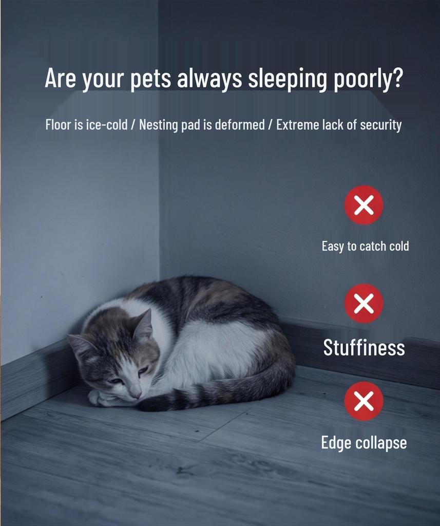 All-Season Pet Bed: Round Mat for Small-Medium Cats & Dogs