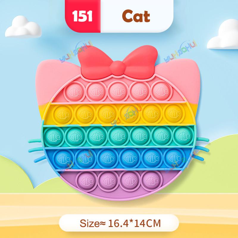 Rainbow Pop Push Bubblle Fidget Anti Stress Relief Toys for Adult Children Special Needs Sensory Toys Interactive Toys for Kids