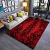 Elegant Red and Black Pattern Suitable As a Non-slip Mat for the Living Room or Bedroom Sofa