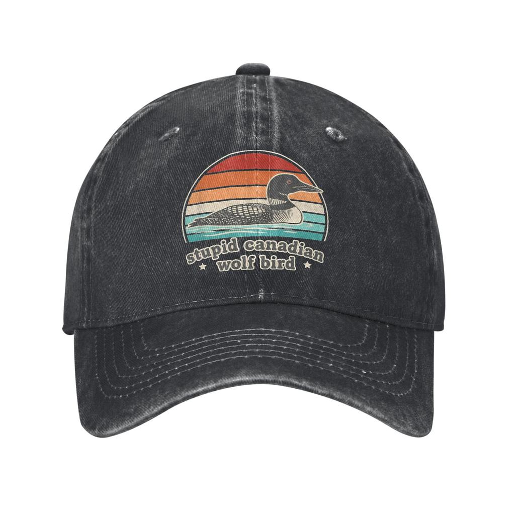 Heated Rivalry Stupid Canadian Wolf Bird Trucker Hat Merch For Unisex Women Baseball Cap Vintage Wear Cap Adjustable