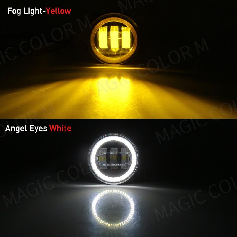 Angel Eye mlhové světlo pro Ford Focus Fusion Fiesta Ranger C-Max Transit Tourneo EcoSport Edge Car DRL mlhová svítilna LED čočka