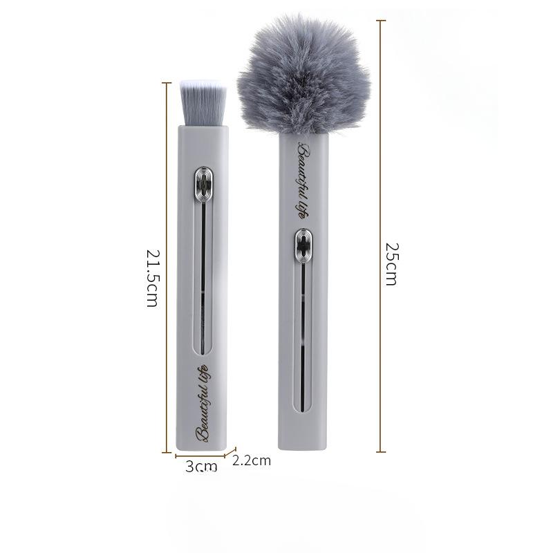 

Мягкая щетка для чистки салона автомобиля, автомобильный инструмент, щетка для чистки клавиатуры, щетка для чистки розеток 21.5*3*2.2cm серый