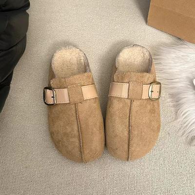 Korean Version of Versatile Bag Head Half Slippers Women Wear Comfortable Lazy Birkenstock Slippers Women's Autumn New Models