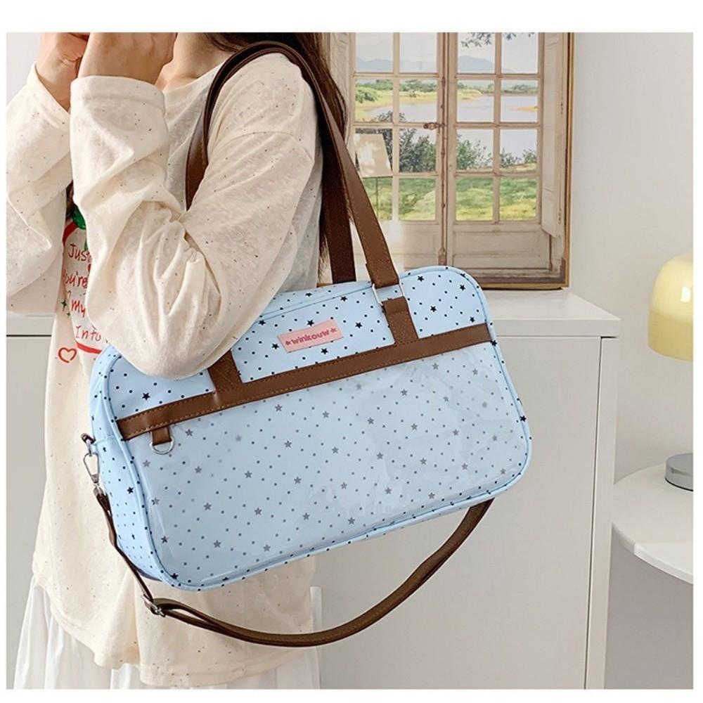 Sac Ita Transparent Grande Capacité Style Harajuku Mignon Dentelle Lolita Sac Bandoulière Élégant Pois Sac de Poche Anime Cventi