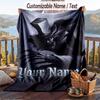 Custom Text Flannel Throw Blanket, Lightweight Cozy Bed Sofa BlanketThe Babadook
