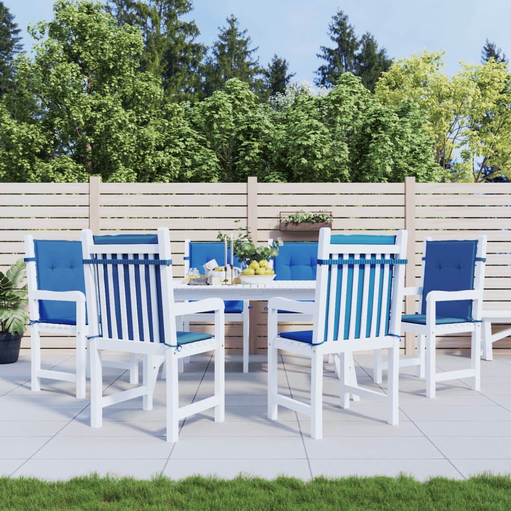 Garden Chair Cushions for Low Back Chairs 6 Pcs 100 X 50 X 3 Cm