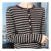 Navava Casual STripe BuTTon Long Sleeve KniT T shirT Nk2275