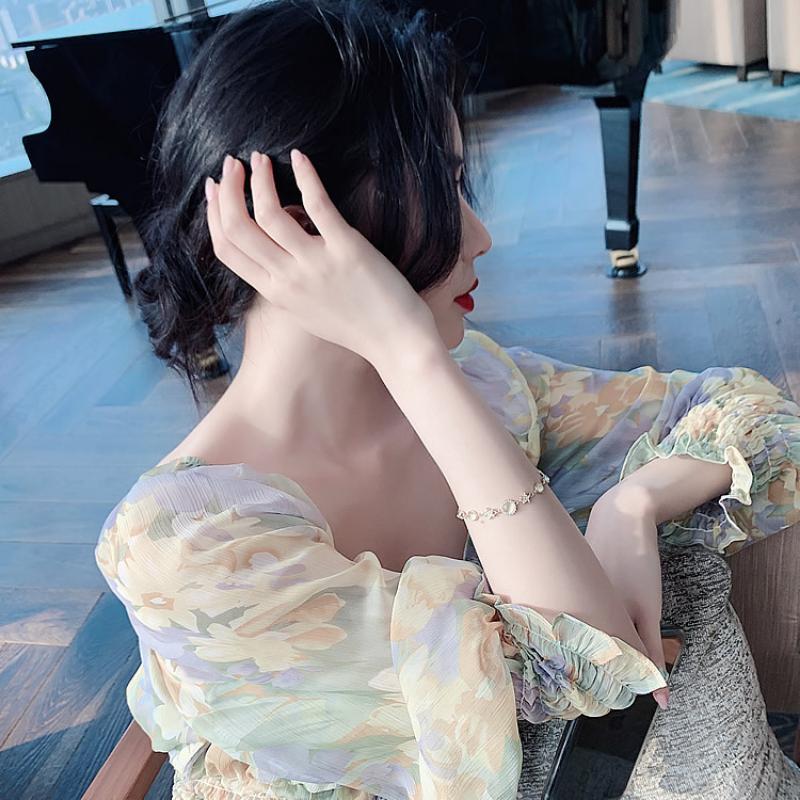 Luxury Plated Opal Star Bracelet Female Ins Student Bracelet Fashion Style Bracelet For Girl