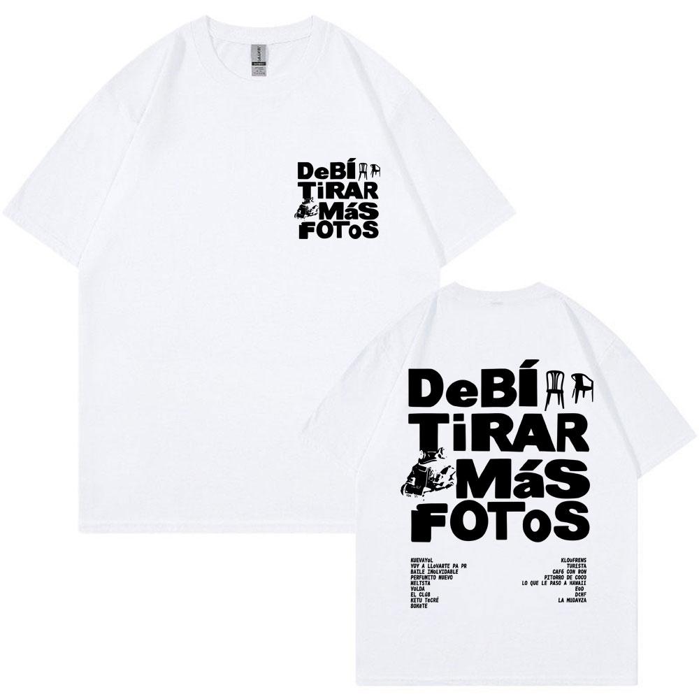 Rapper Bad Bunny Debi Tirar Mas Fotos DTMF World Tour T-shirt Men Women Fashion Hip Hop T Shirt Oversized Cotton T Shirts