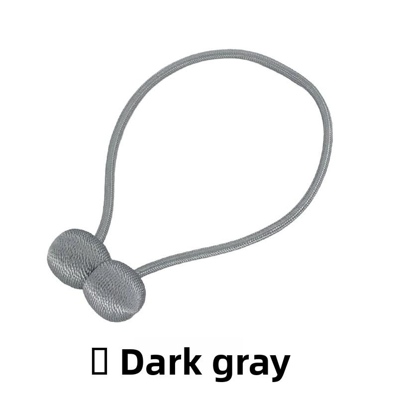 Магнитная пряжка для штор Магнитная пряжка Декоративный подвес Веревка для фиксации Пряжка для штор 1PC темно серый