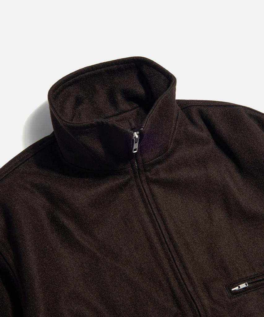 Espionage Wool Blend Track Blouson Dark Brown