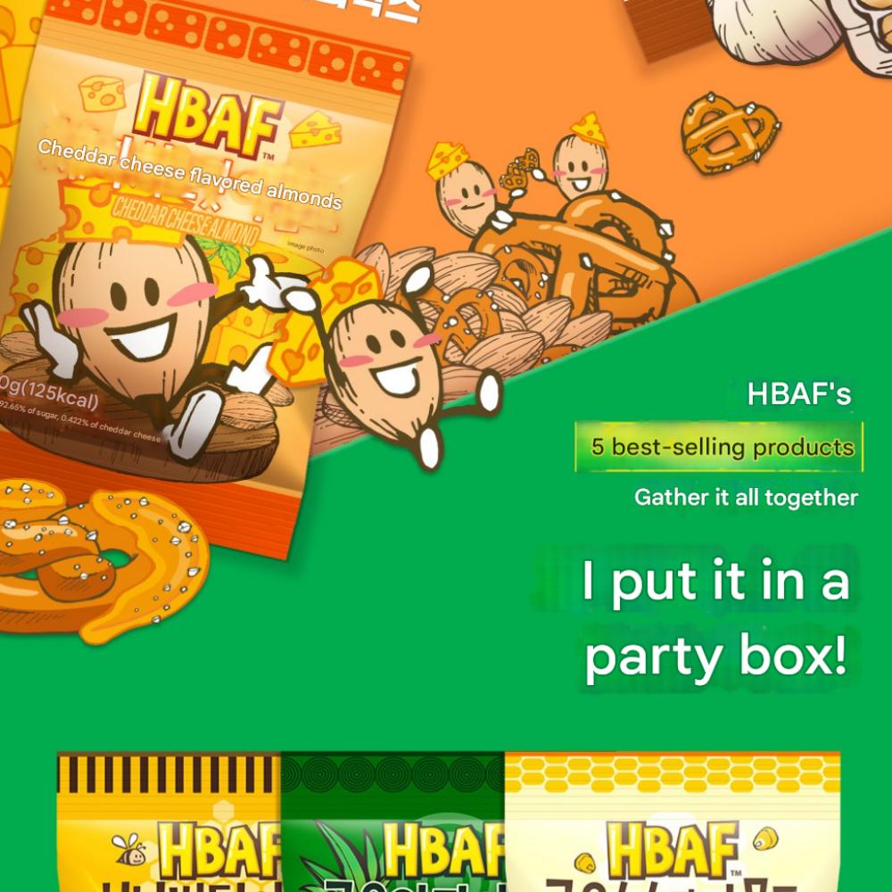 HBAF Mini Party Box Green 20g - 5 Types X 5 Packs, 1 Box (500g)