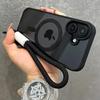 Luxury Clear For Magsafe Wrist Strap Case For iPhone 17 16 Pro Max 15 14 13 12 Mini 11 Shockproof Armour With Lanyard Back Cover