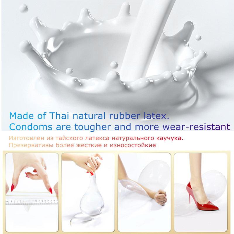 MingLiu 100 Pcs Box Natural Latex Smooth Extra Lubricated Contraception Penis Sleeve Sex Toys