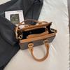 New Fashion High-end Sense Contrasting Color Tote Bag Portable Shoulder Messenger Women's Bag
