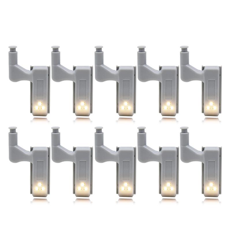 10Pcs LED Smart Touch Induction Cabinet Light Cupboard Inner Hinge Lamp Sensor Light Night Light for