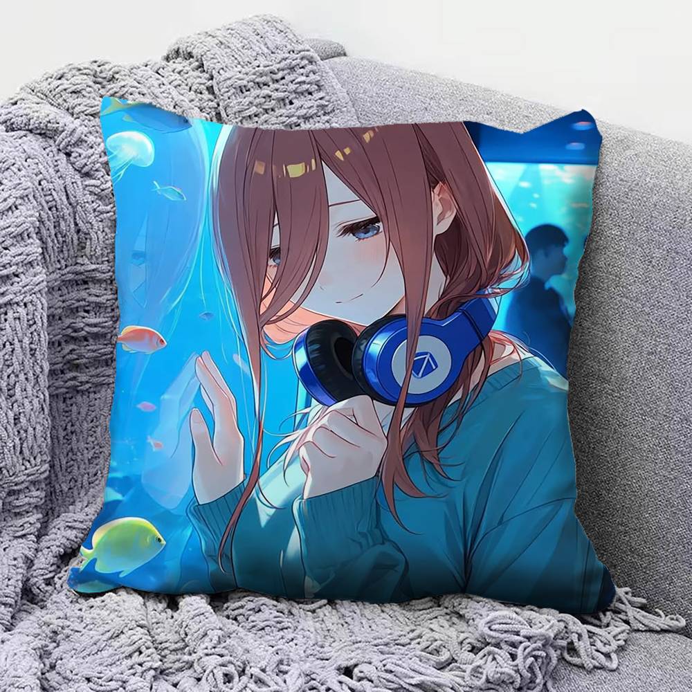 Miku Nakano toubun no hanayome Pillow Covers Home Sofa Cushion Covers and Aecorative Custom