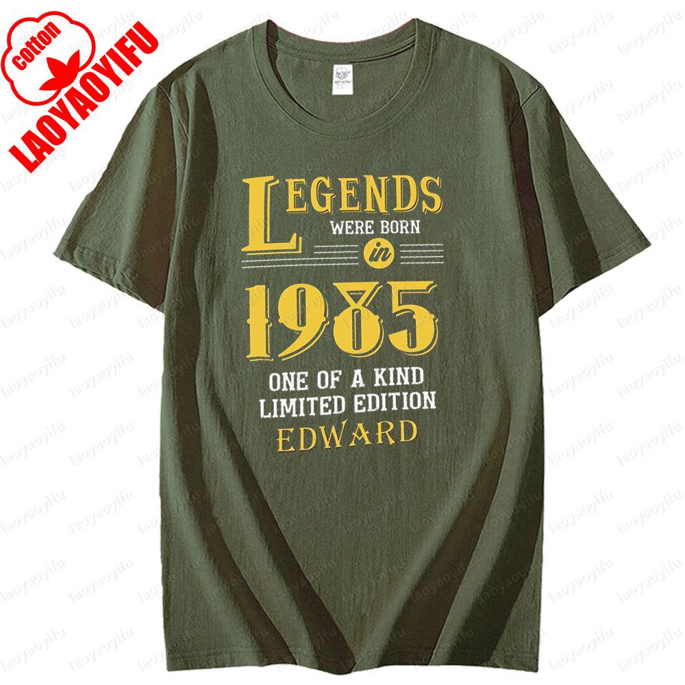 Happy Birthday Celebration Mens Legends Were Born in 1985 Funny Unique Design Printed Tshirt Men Summer Cotton Short Sleeve