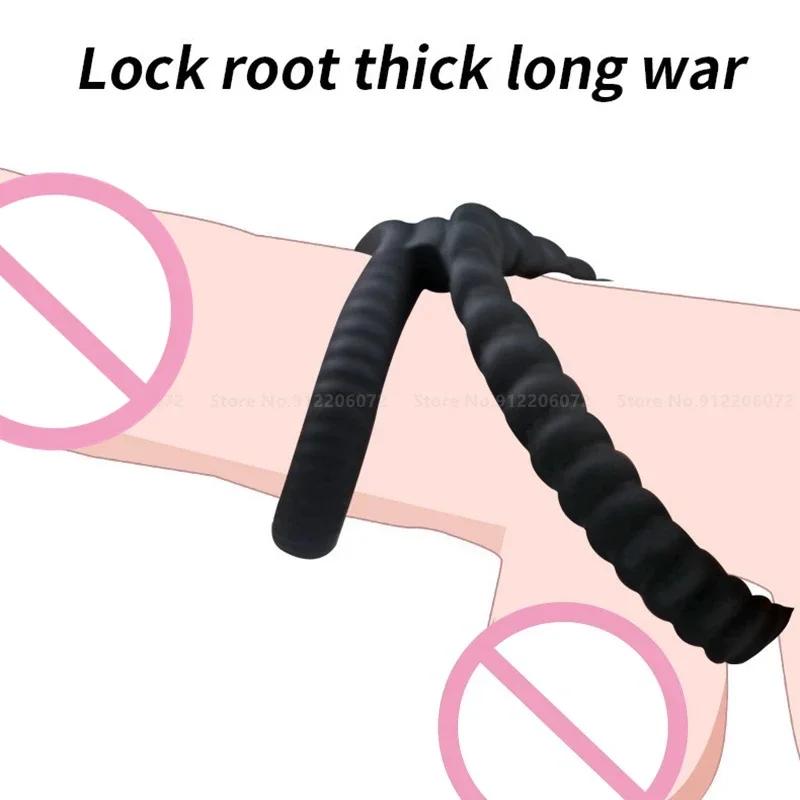 Precision Ring Silicone Double Ring Penis Long-lasting Delay Male Invisible Adult Product Couple Ring Sex Toy