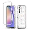 For Samsung Galaxy A54 5G Case Clear Acrylic TPU Hybrid Phone Cover with Laser-printed Film