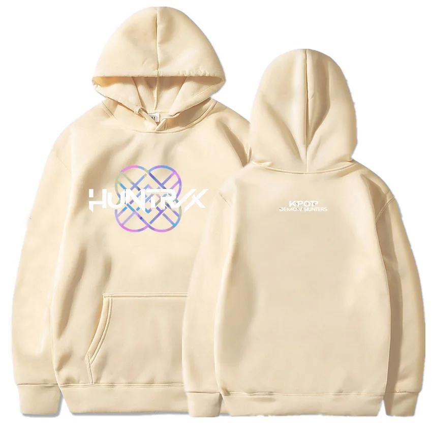 KPop Demon Hunters Huntrix Logo Hat Women Hat Men Loose Polar Film Printed  Sweatshirt