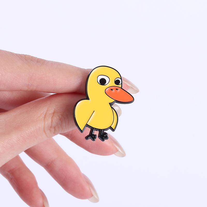 The Duck Song Enamel Pins Cartoon Animal Memes Brooches Lapel Badges Funny Ducklings Jewelry Gift for Kids Friends