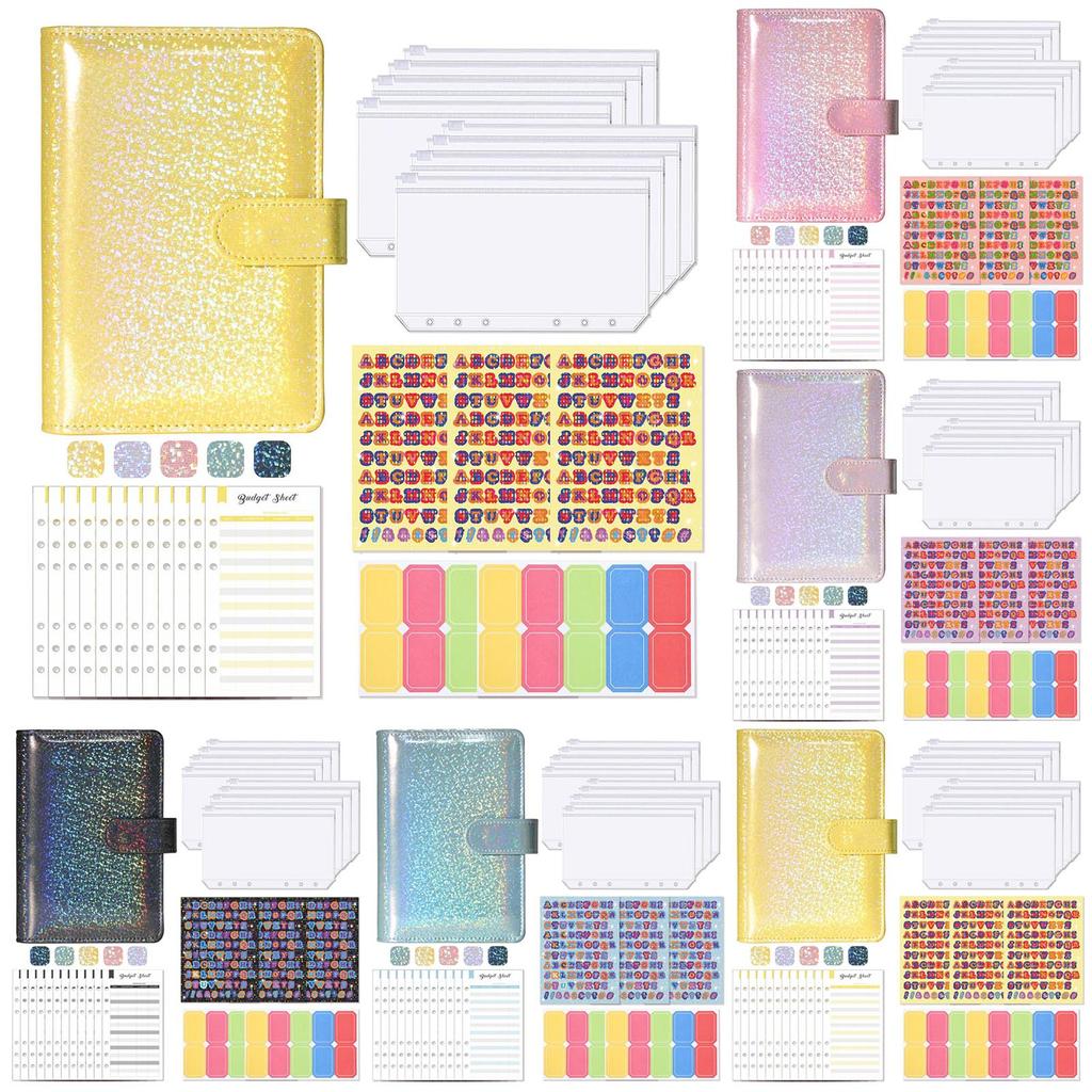 Pořadač rozpočtu Babysbreath, pořadač šetřící peníze s obálkami na zip, obálky na hotovost a výkazy výdajů pro rozpočtování