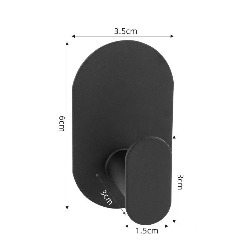 Stainless Steel Punch-Free Wall-Mounted Couple Coat Hooks