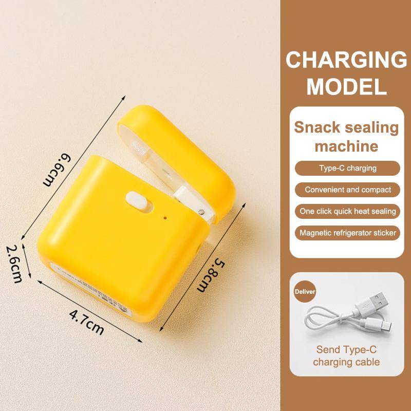 

Small Vacuum Sealing Machine Portable 2-In-1 Bag Sealer Snack Bag Heat Sealing Machines Handheld Food Bag Sealer Kitchen Gadget