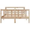 Vidaxl Bed Frame Without Mattress, 140X200 Cm, Solid Pine Wood
