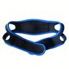 Snoring Stop Headband Anti-Snoring Belt Black Blue Chin Strap Adjustable Velcro Snoring Stop with Sleep Shut up and Breathe